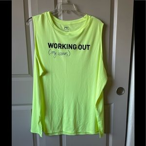 Plus Size Active Neon Muscle Top 5XL